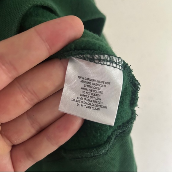 Green Holiday Sweatshirt with Festive Patches Ugly Christmas Sweater Casual - Picture 2 of 5